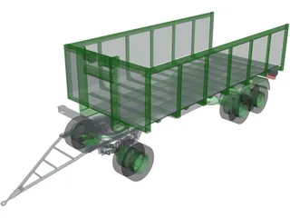 Dumpster Trailer 3D Model