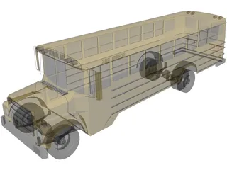 School Bus (1983) 3D Model