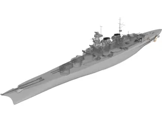 H-class Battleship 3D Model