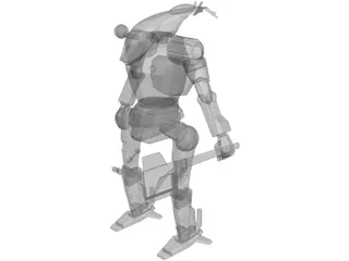 Hatchet Mech Warrior 3D Model