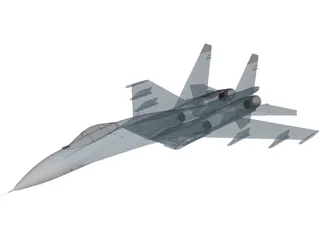 Sukhoi Su-27 Flanker A 3D Model