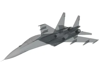 Sukhoi Su-27 Flanker B 3D Model