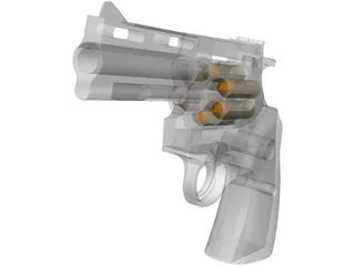 Colt Python 4 Inch Combat 3D Model