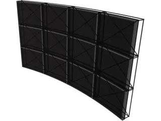 Video Wall 3D Model