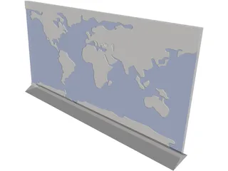 Earth Map 3D Model