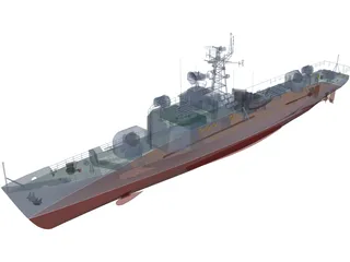 Type 037 Class Submarine Chaser 3D Model