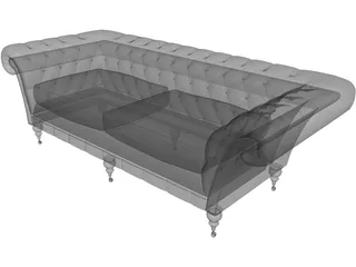 Sofa Chasterfield 3D Model