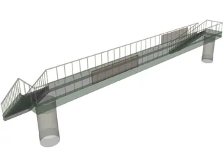Japanese Foot Bridge 3D Model