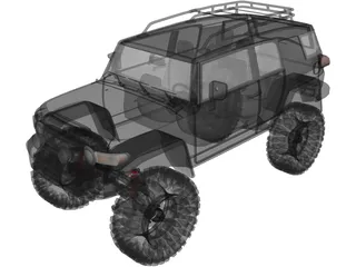 Toyota FJ Cruiser (2013) (Lifted) 3D Model