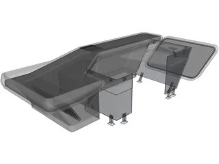 Hypermarket Checkout 3D Model