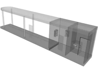 Bus Station 3D Model