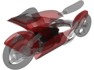 Electric Motorcycle Concept 3D Model