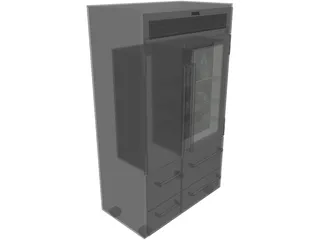 Sub Zero 48 Fridge 3D Model