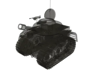 Cartoon Tank 3D Model