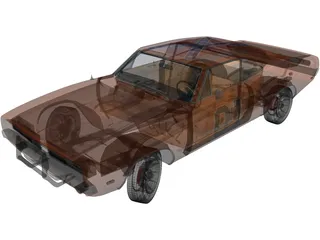 Dodge Charger R-T General Lee (1969) 3D Model
