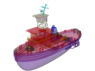 Tug Boat 3D Model