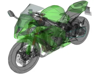 Kawasaki ZX10R (2012) 3D Model