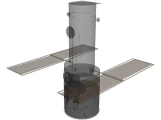 Hubble Space Telescope 3D Model