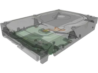 Hitachi 3.5 Inch SATA HDD 3D Model