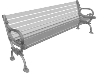 Street Bench 3D Model