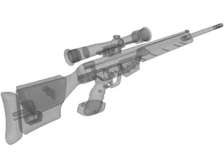 PSG-1 Sniper Rifle 3D Model
