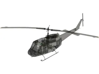 UH-1H Marines (Vietnam) 3D Model
