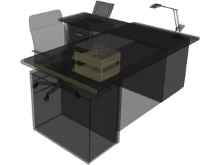 Full Desk Set 3D Model