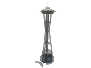 Seattle Space Needle 3D Model