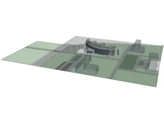 Round Building 3D Model