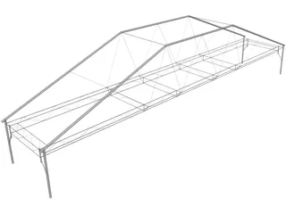 Fink Truss Bridge 3D Model