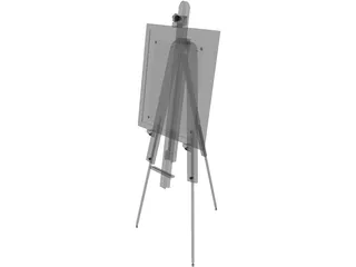 Artist Easel 3D Model