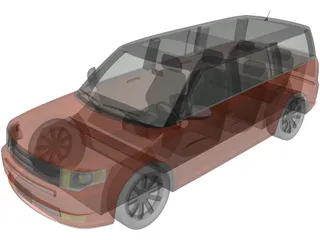 Ford Flex (2009) 3D Model