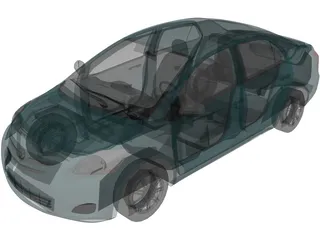 Toyota Yaris Sedan 3D Model