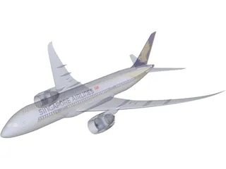 Boeing 787-800 Singapore Airlines 3D Model