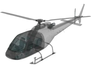 Eurocopter AS-350 Ecureuil 3D Model