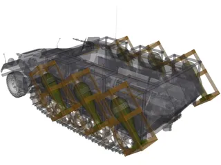 Sd.Kfz. 251/1 Ausf. C Wurfrahmen 3D Model