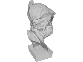 Roman Bust Statue 3D Model