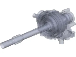 Bell 206 Gearbox 3D Model