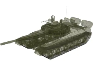 T-80 Russian Tank 3D Model