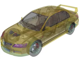 Mitsubishi Lancer Evo 8 3D Model