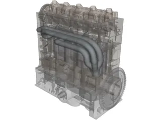 Citroen/Peugeot Engine 3D Model