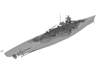 Gneisenau Cruiser 3D Model