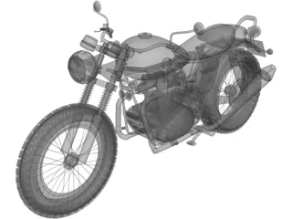 Yamaha 350 Custom 3D Model