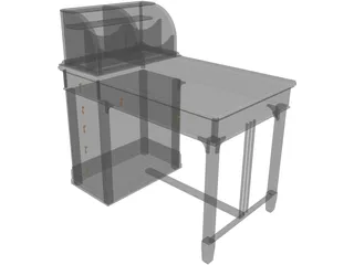 Desk Table 3D Model