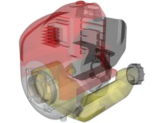Honda GK100 Engine 3D Model