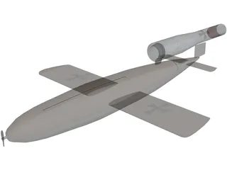 V-1 Buzz Bomb 3D Model