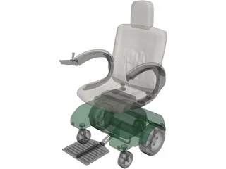 Power Wheelchair 3D Model