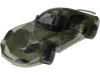 Porsche Cayman R (2012) 3D Model