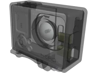 GoPro Hero 3 HD Camera 3D Model