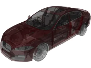 Jaguar XFR (2012) 3D Model